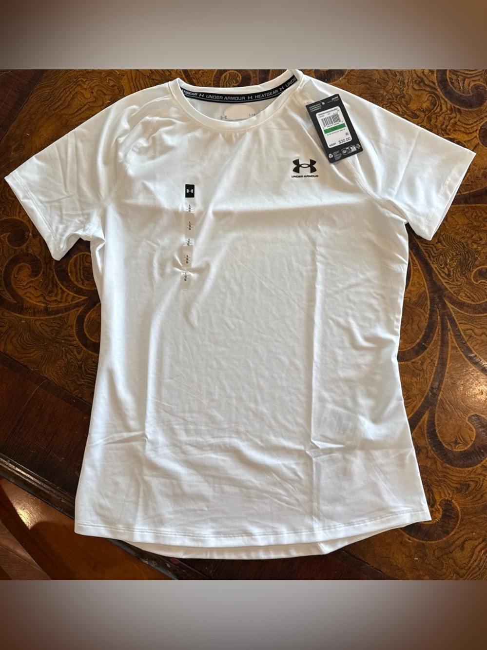 Under Armour White Women's HeatGear Short Sleeve Performance Tee